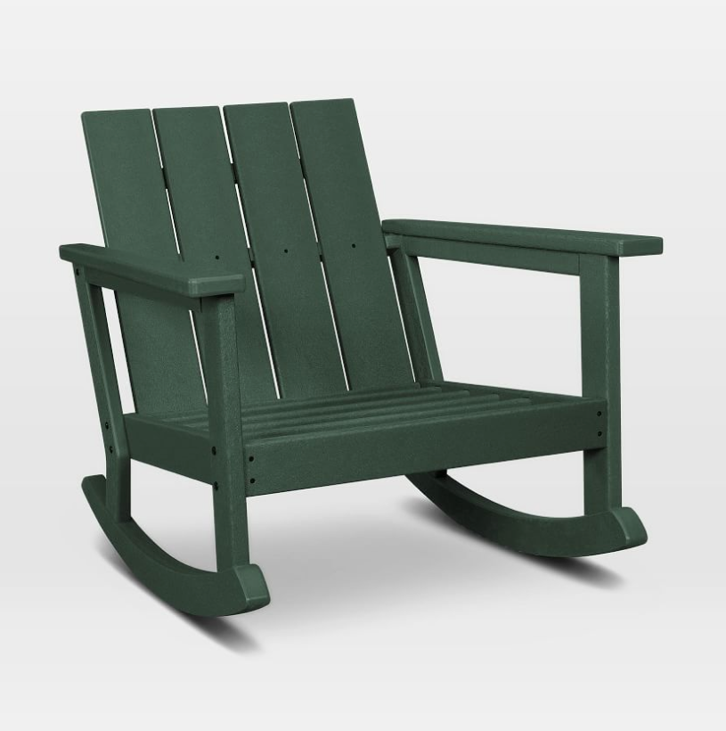 绿色木摇椅